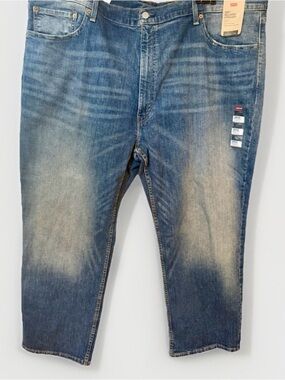Levi's 559 48x30 Big & Tall Relaxed Straight Wide Leg Striped Fade Men's Jeans